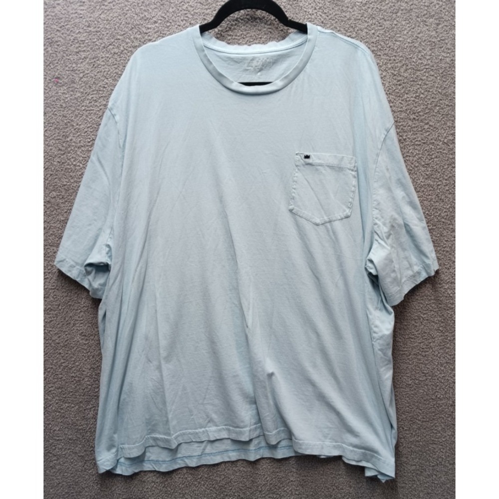 Crown & Ivy Big Tall 4X Mint Blue Pocket T Shirt Men Short Sleeve Cotton